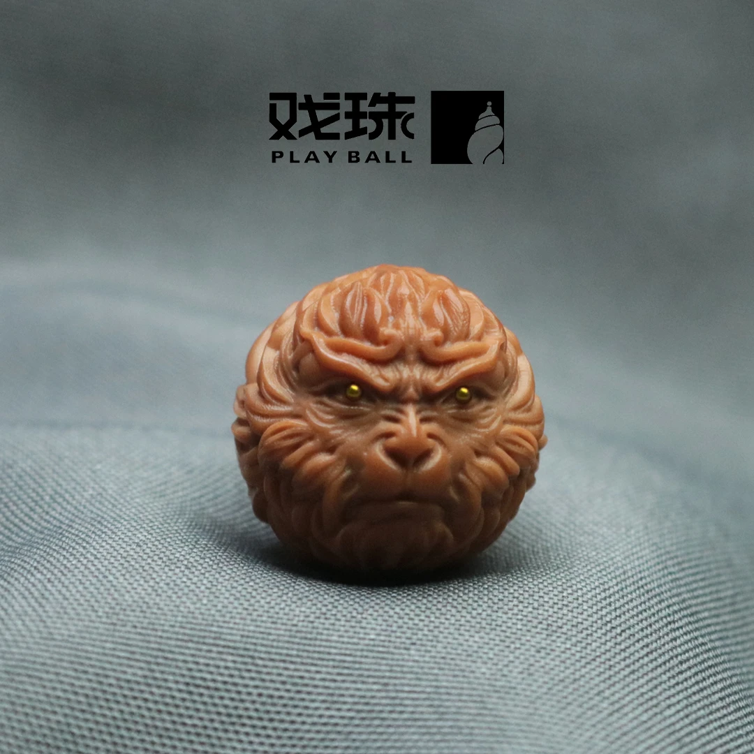 猴头配饰黑神话悟空猴子猴头核桃雕刻大圣吊坠猴头配饰男礼物配饰