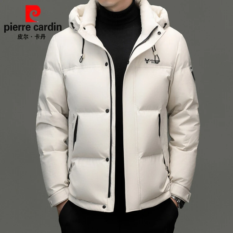 皮尔卡丹2024高档短款冬季男士鹅绒羽绒服男款休闲冬装加厚防寒服