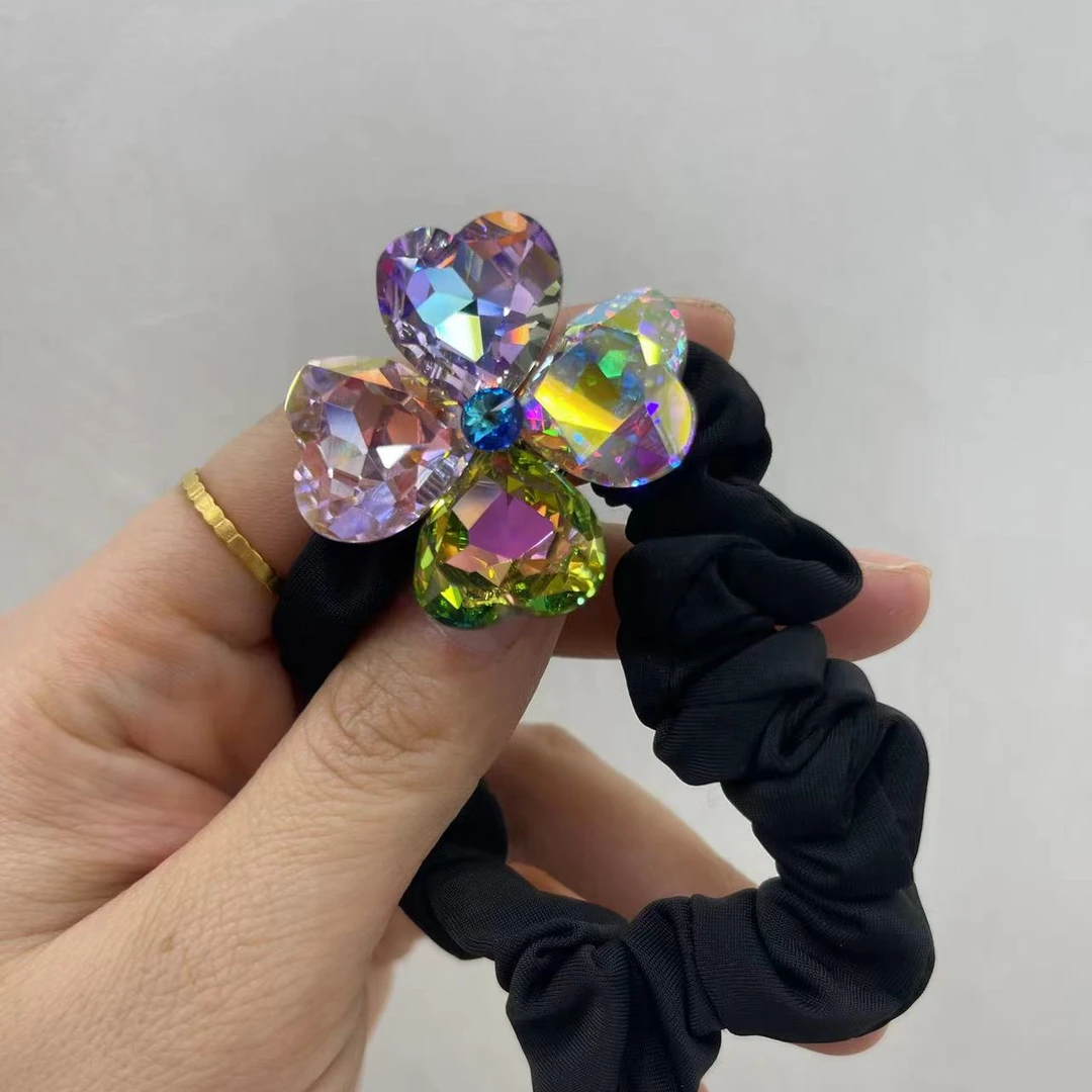 【梵蒂格】气质可爱重工粗头绳实图发圈发绳轻奢头饰黑色高弹力皮筋