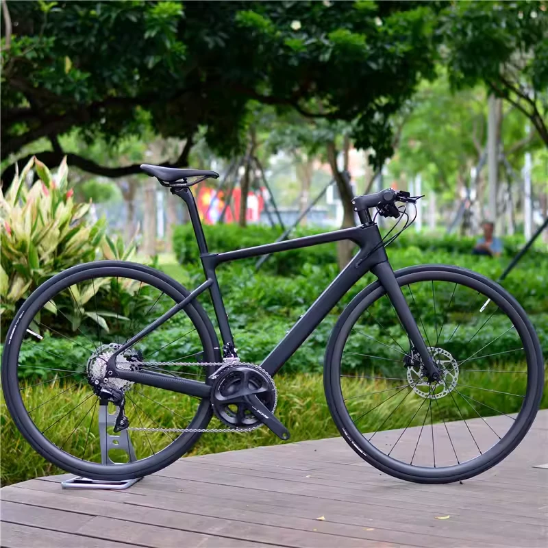 杨哥单车DIY组装定制碳纤维平把公路车105套件油碟高速休闲自行车