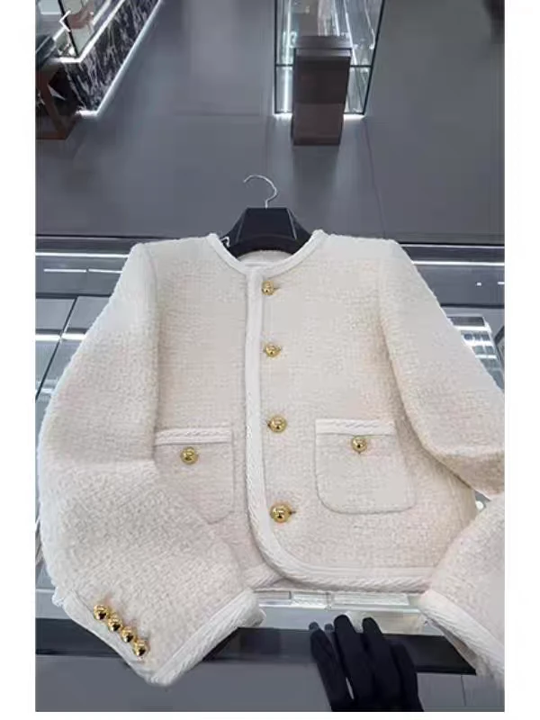 高级感小香风粗花呢外套女2025年春秋新款女装千金风名媛气质上衣