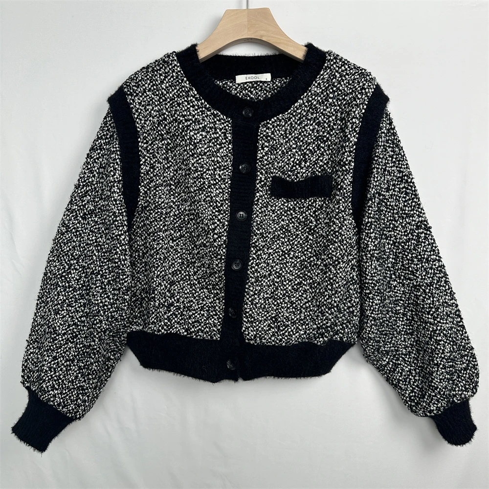 （源头工厂）深秋小香风短外套女2024名媛气质高级气质冬穿搭上衣女