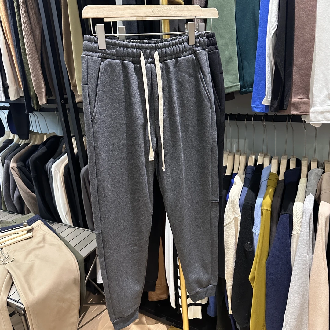 男士冬款加绒加厚系带松紧腰卫裤11072