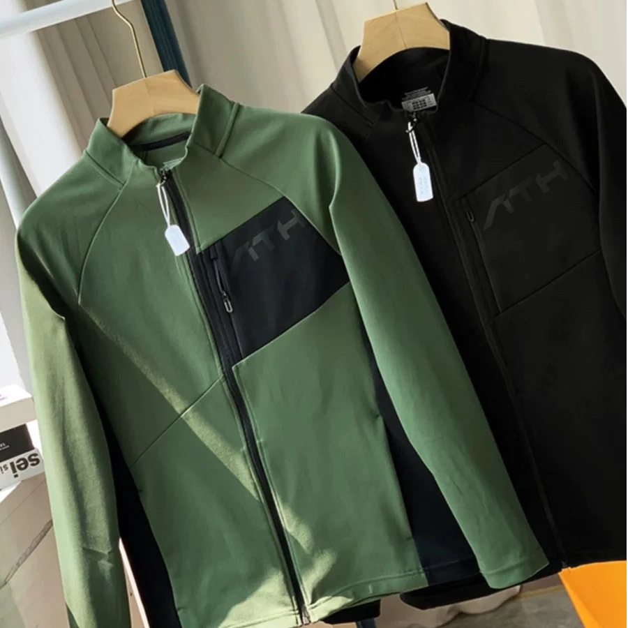 4D环绕立体裁剪户外轻量跑步弹力训练修身立领男士夹克外套6866