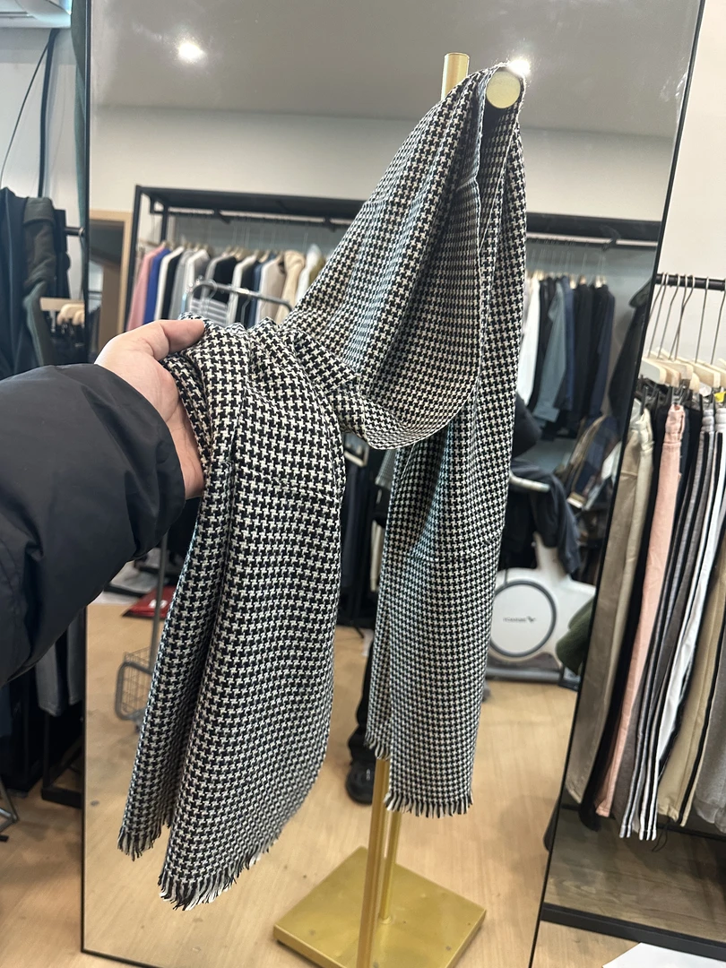 处理超大号200*70男女同款经典千鸟格保暖长款大围巾12271
