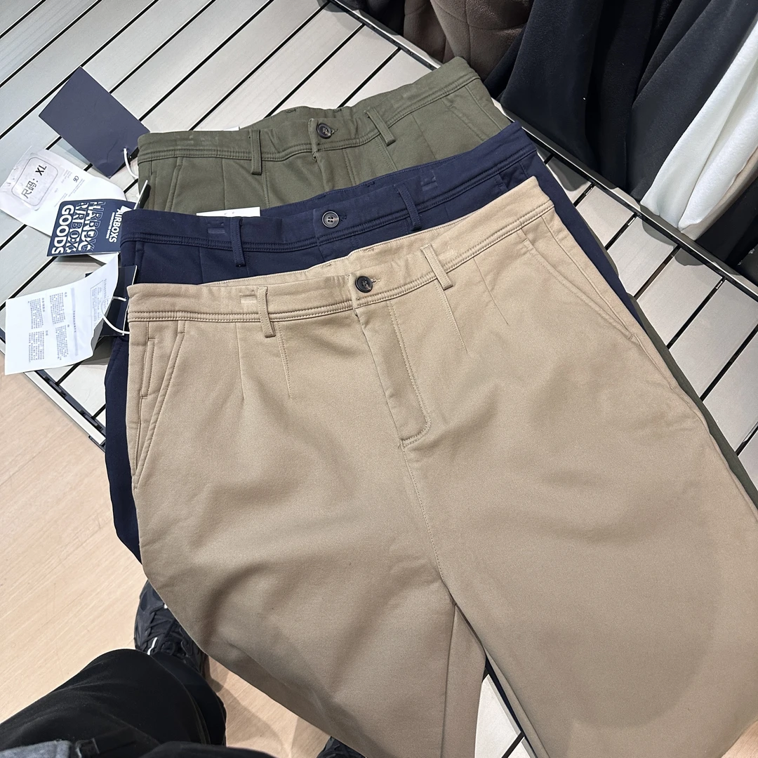 男士冬款加绒加厚纯色休闲裤0303