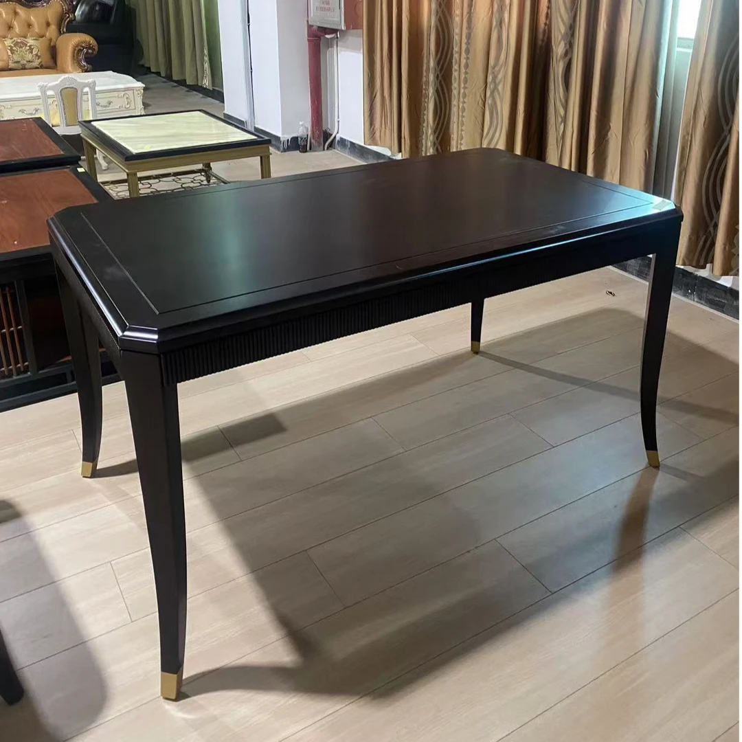 （140*80*78）奥克维尔现代纯实木饭台桃花芯木长餐桌-FY-2002饭桌