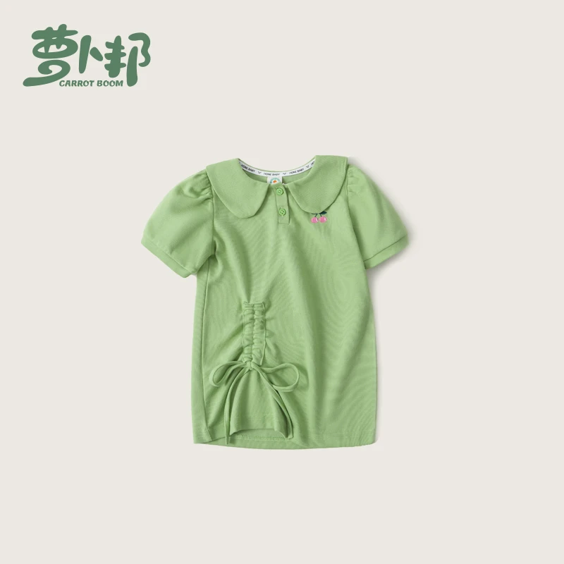 B5102女童休闲Polo裙韩版翻领洋气透气女宝宝夏装儿童连衣裙甜美