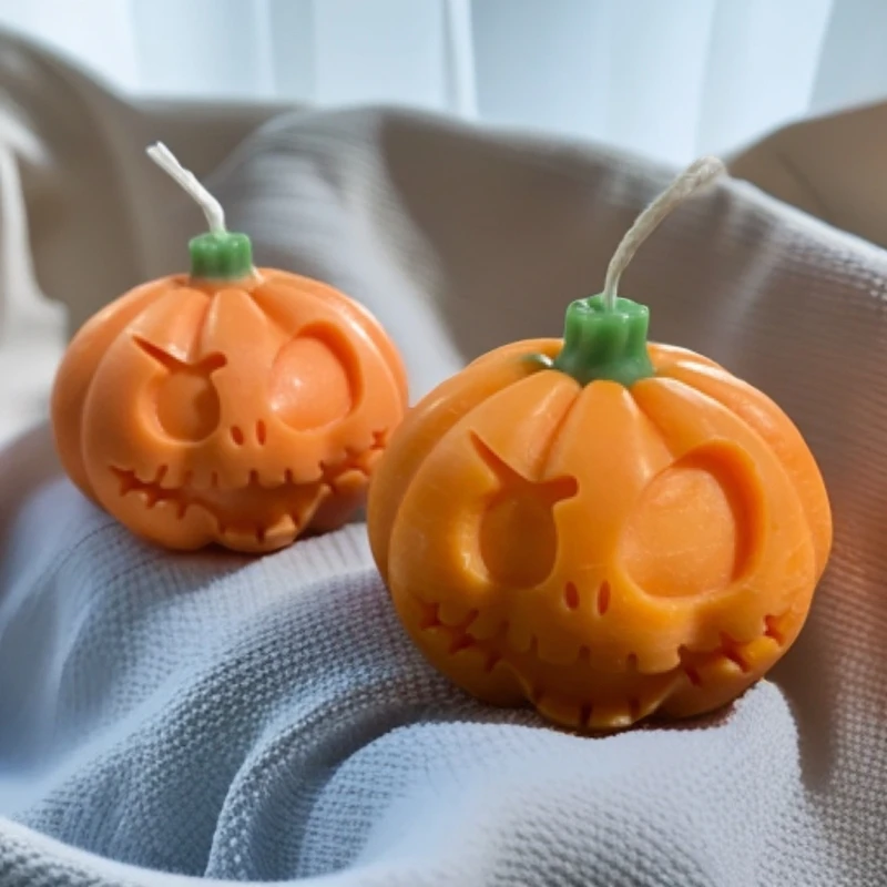 万圣节南瓜创意香薰蜡烛氛围