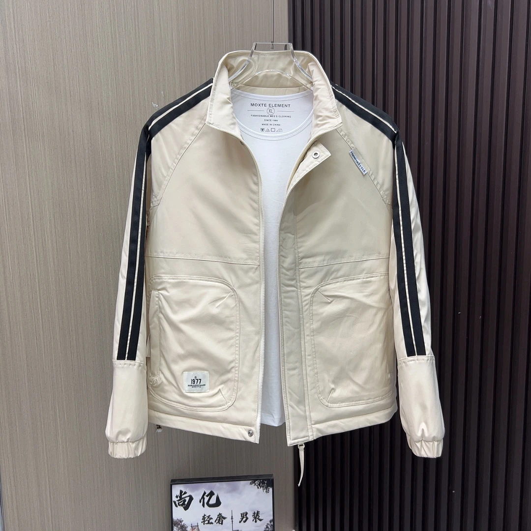 尚亿6188秋冬新款时尚百搭立领二棉外套潮流防风加厚冲锋衣外套