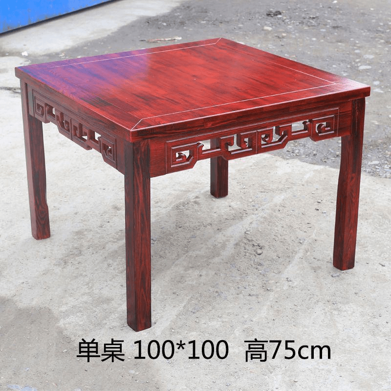 实木八仙桌饭店面馆餐馆酒店新中式正方形桌子四方桌明清仿古餐桌