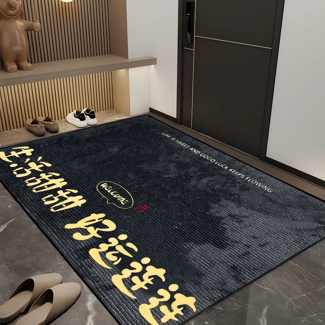 天鹅绒家用大号入户门地垫玄关走廊除尘地毯家用垫子可裁剪入门