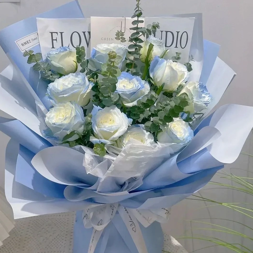 【碎冰蓝蓝星花组合】高品质优选生活水养鲜花 云南鲜花基地直发