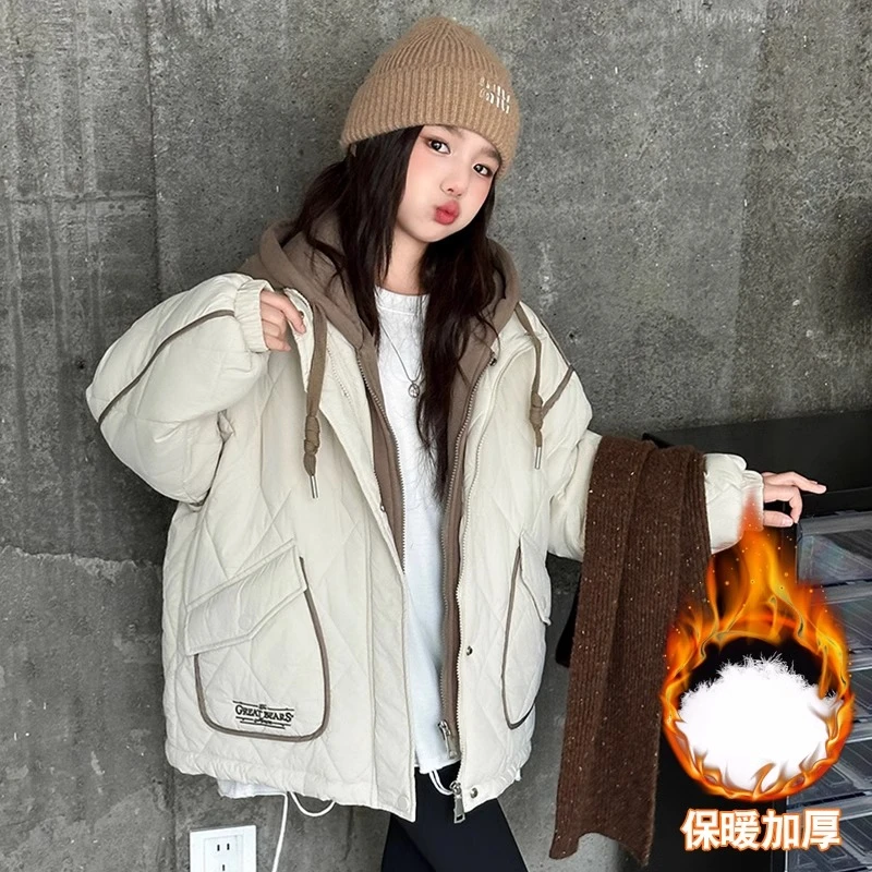 女童加厚棉服秋冬装2024新款棉衣外套6-12岁儿童冬季女孩冬装棉袄