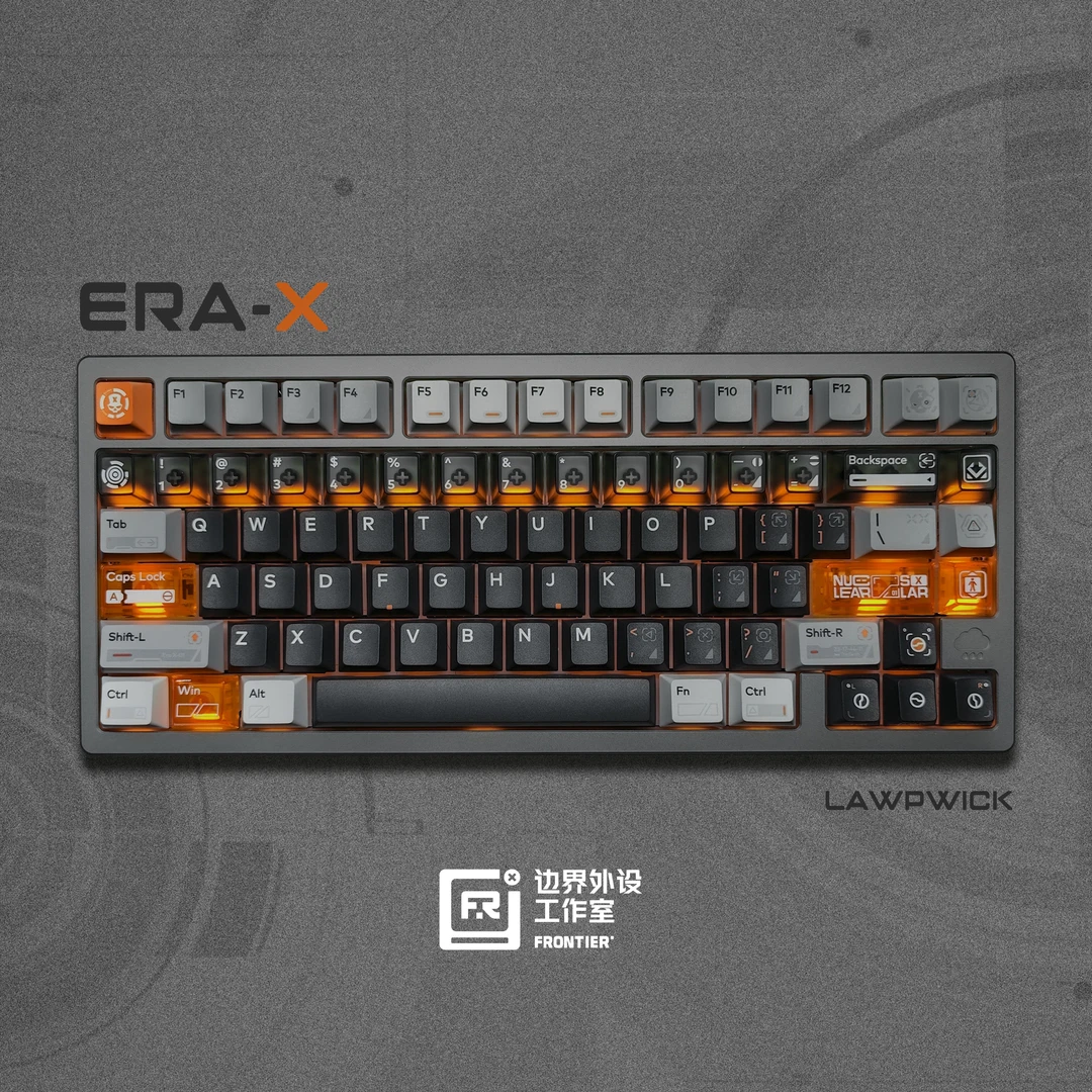 边界外设X纪元键盘帽PBT热升华PC透明原厂高度wooting夜魔extreme