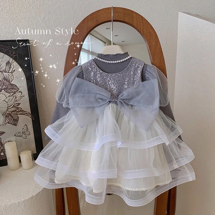 2024儿童秋季新款公主裙套装洋气时尚百搭女孩网红秋季女童中小童