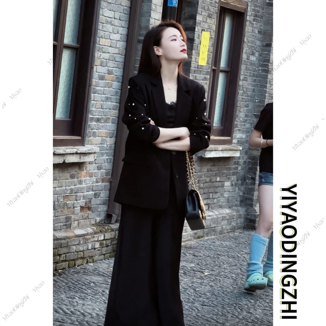 亦瑶定制  黑珍珠/西装 秋款高端轻奢时尚休闲西装外套4QWDD7283