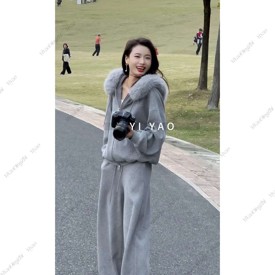 亦瑶定制 伯克利/长裤 冬季新款高端时尚休闲加绒长裤4DKJN8169