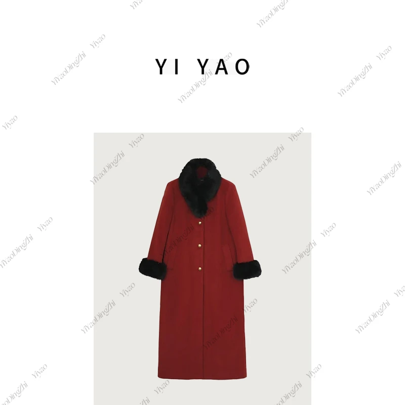 亦瑶定制    新款高端时尚气质女士宽松中长款外套大衣3DWXZ2860
