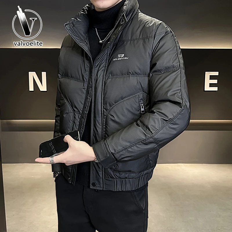 VALVOELITE轻薄羽绒服男秋冬款痞帅潮流修身外套舒适轻便保暖上衣