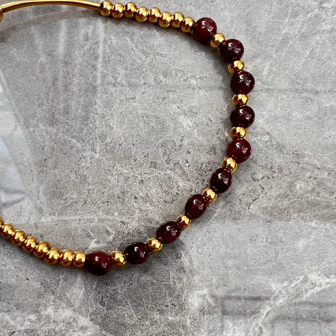 铜合金手镯 洗澡可带红色～石榴～手绳手镯Y899