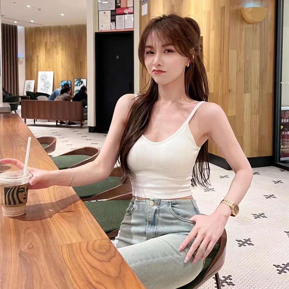 JUSTCC卡卡无肩带正品百搭韩版美背背心