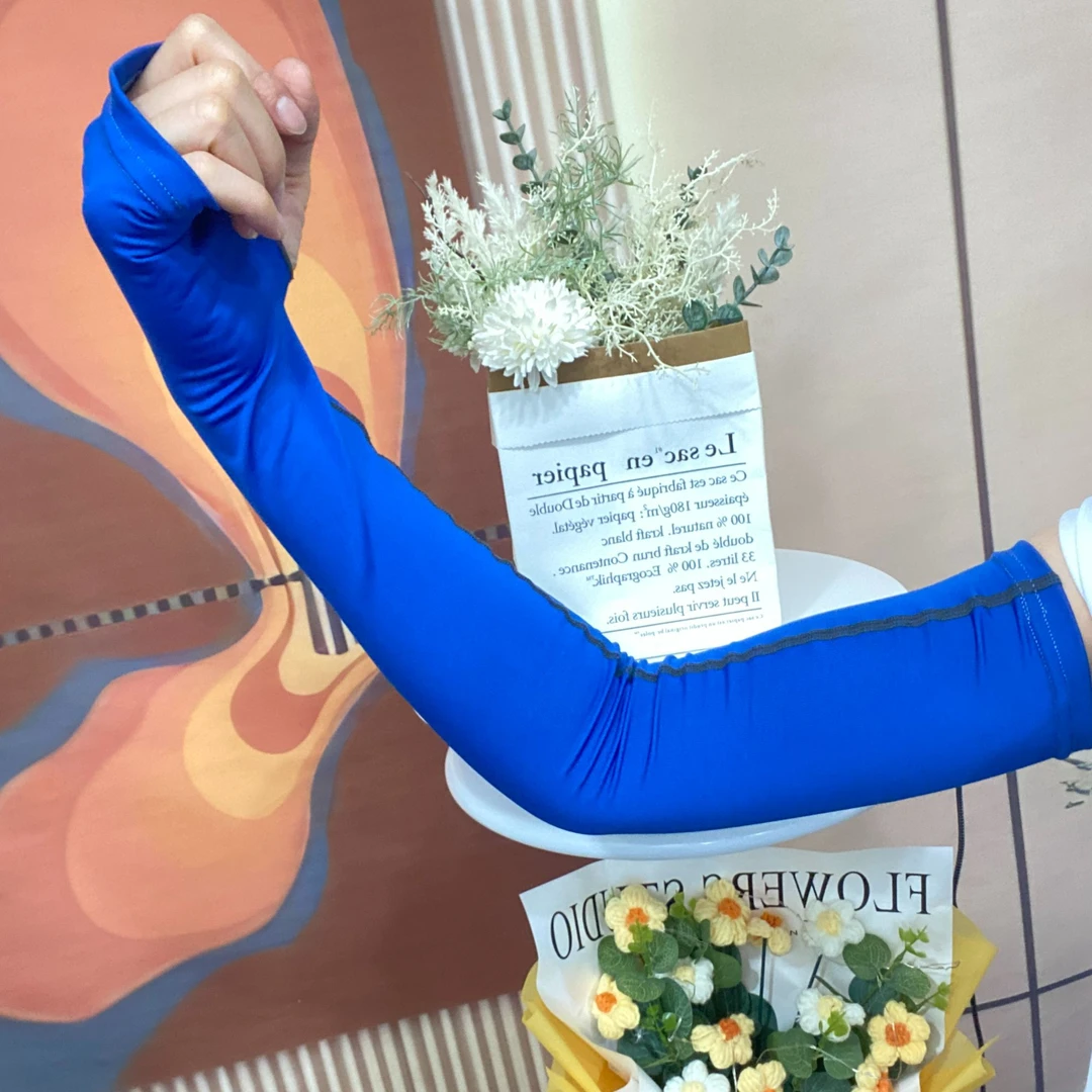 夏季加长防晒冰丝袖套清仓物理防晒手套冰袖