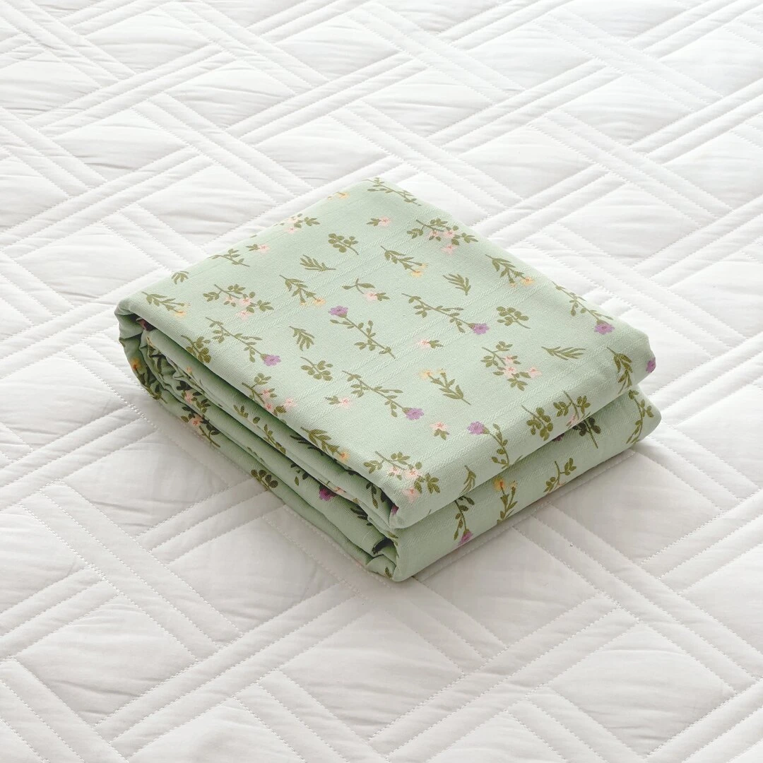 【京かわ会社】纯棉 加厚细纱粗布 双人床单 220*245cm 薰衣草