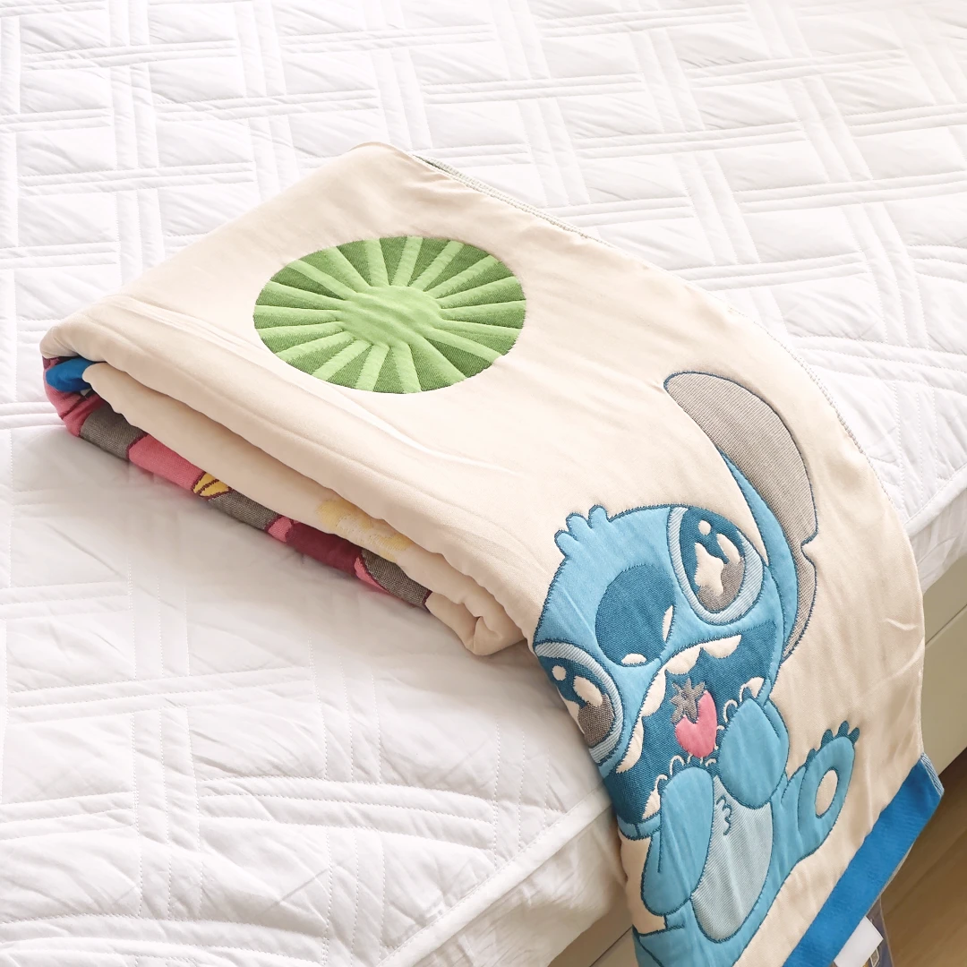 【京かわ会社】多层纱布面包被120*150cm 椰树史迪仔