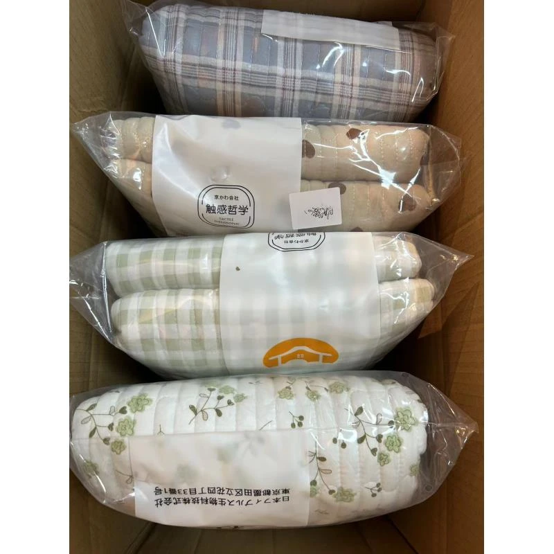 【京かわ会社】四季通用水洗棉单人午休空调毯90*220cm 随机花色