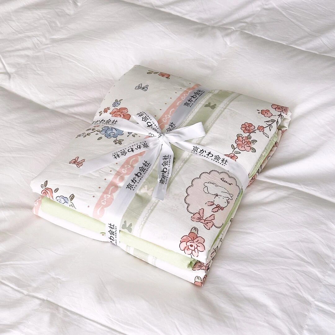 【京かわ会社】全棉100支匹马棉四件套 全棉简约床 莉莉兔