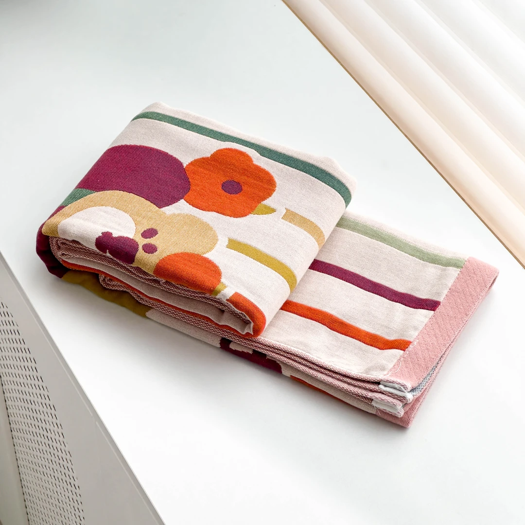 【京かわ会社】纯棉多层纱布浴巾80*160cm 开心熊