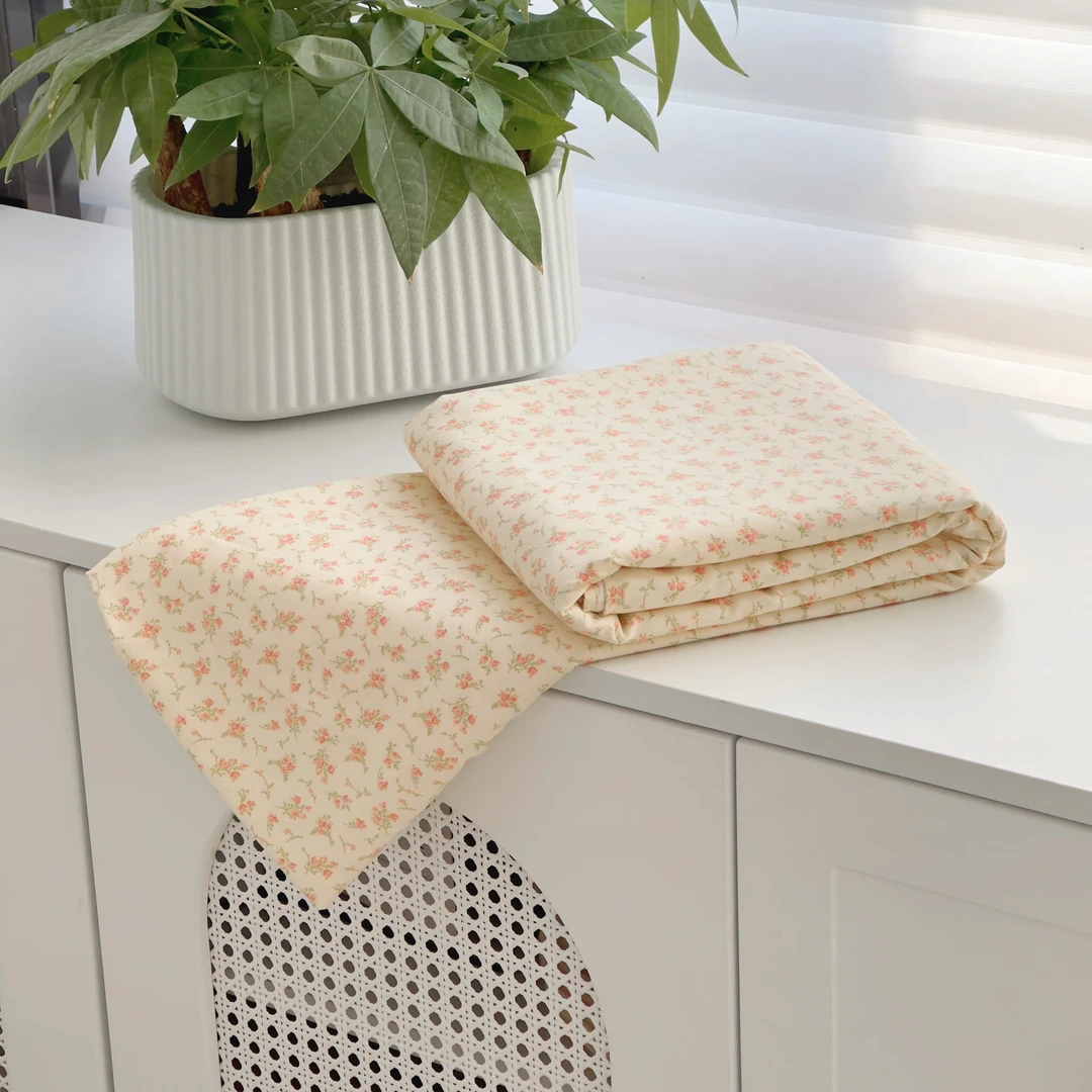 【京かわ会社】双层纱磨毛床单230*250cm 粉色小碎花