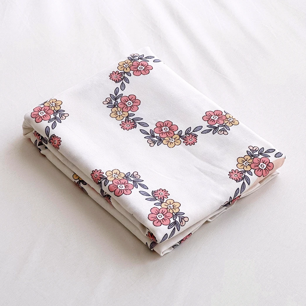 【京かわ会社】 加厚细纱汉麻帆布枕套50*80cm  花田小兔