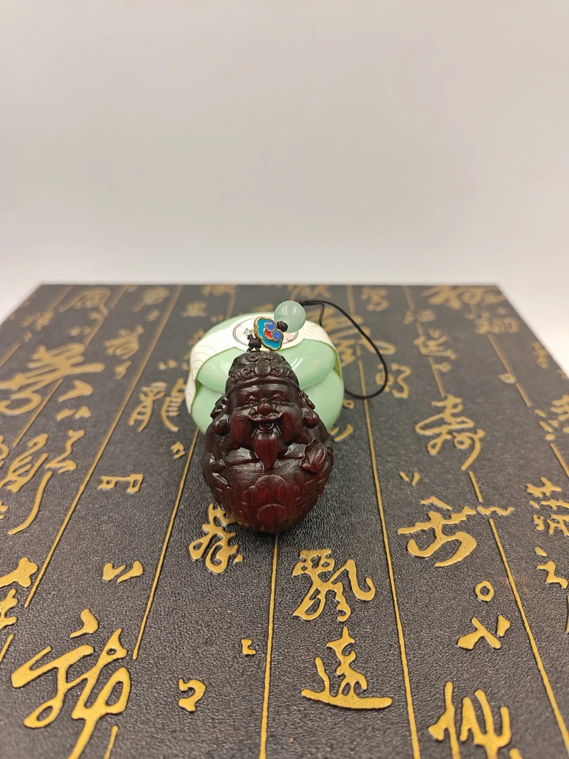 财神钥匙扣（原木原色有腊）