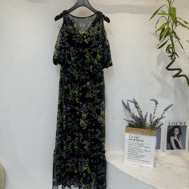 锦诺高档贵贵夏季新款连衣裙碎花连衣裙夏季女士连衣裙