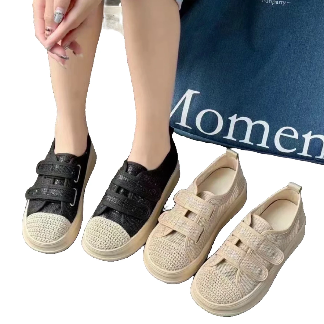 新款网面韩版 平底舒适 软底镂空 运动休闲 透气百搭时尚渔夫鞋