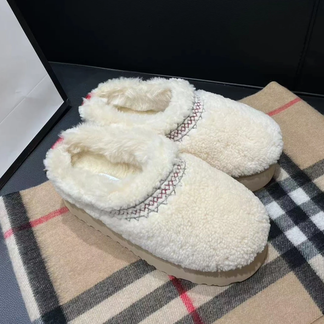 诗歌兰厚底雪地靴女2023年冬季新款时尚百搭休闲加绒加厚保暖棉鞋