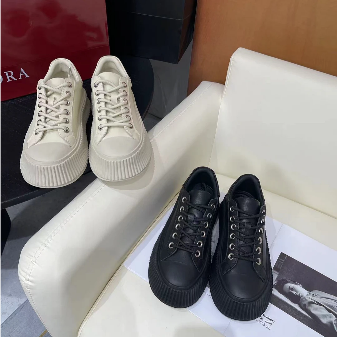 诗歌兰韩版厚底ins系带休闲饼干鞋板鞋