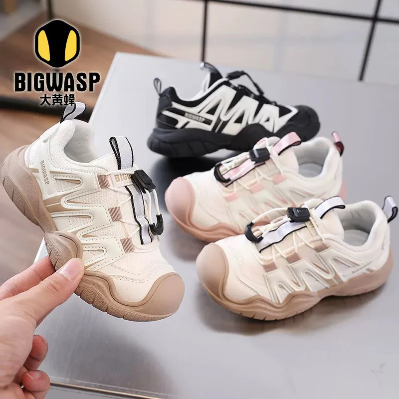［92喵姐家］大黄蜂男童运动鞋2024新款女童波浪软底百搭童鞋7085