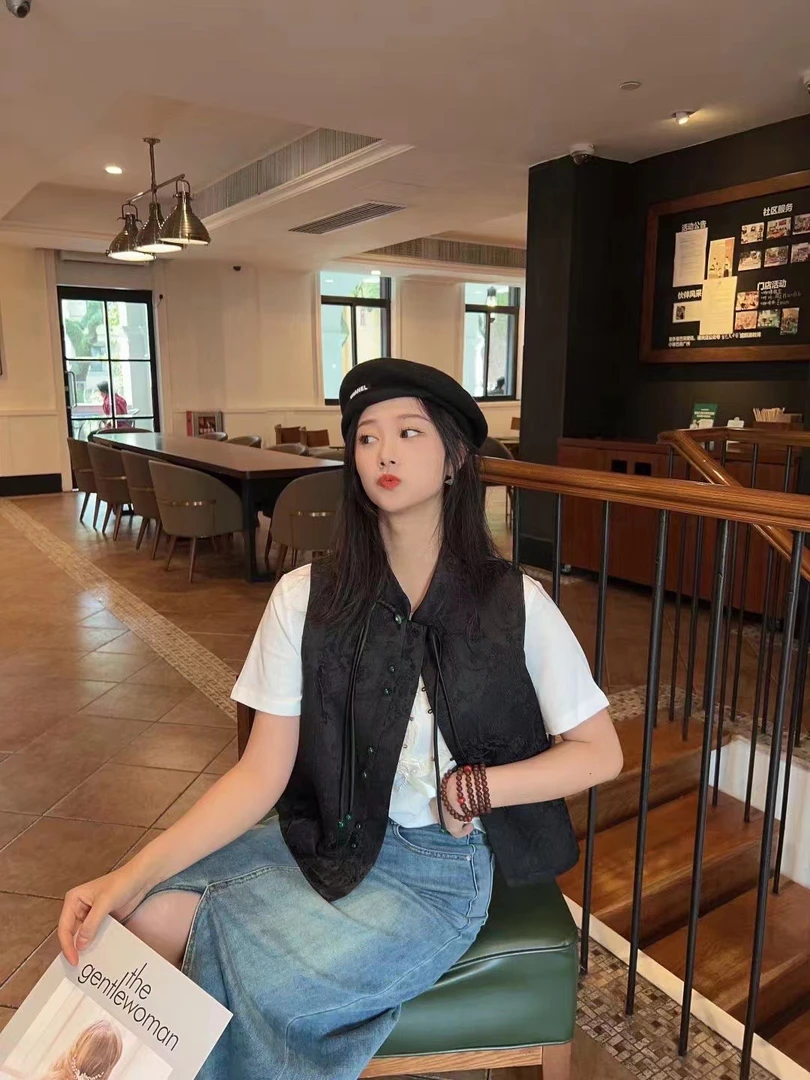 （拉萨发货 邮政包邮）国风马夹重工刺绣