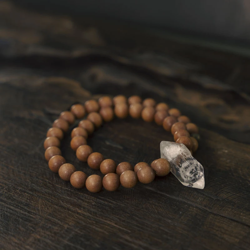 黄铜木质手链 原创设计双圈木质手链女 个性复古潮流手串男配饰