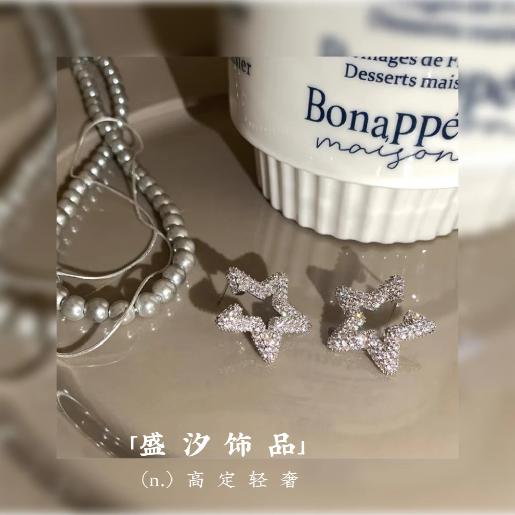铜合金耳饰 「踏万千星河」ins风璀璨星星五角星