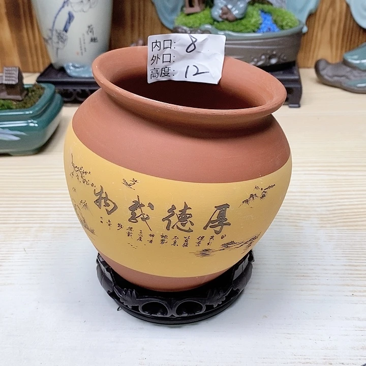 紫砂花盆陶瓷花盆浮力