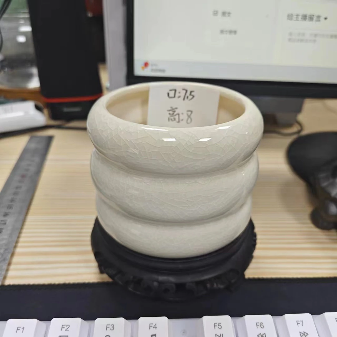 【直播浮力040】陶瓷花盆 口径7.5厘米 高8厘米