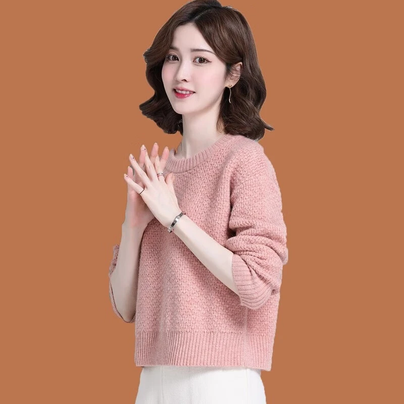 2025春秋女高腰针织衫小个子秋冬百搭洋气毛衣短款上衣宽松毛衣女