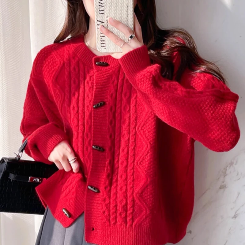 早春毛衣女士短外套2025新款爆款宽松针织开衫洋气小个子上衣外穿