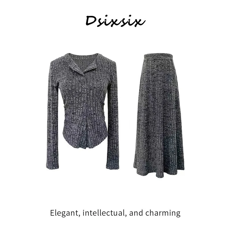 依漾Y-【柏林秋日】秋冬新款显瘦时尚套装-B9643Q-B9644Q