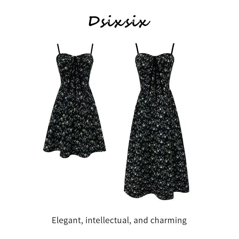 依漾自制-【静谧丁香】新款显瘦收腰设计感连衣裙-B8121K-B8152K