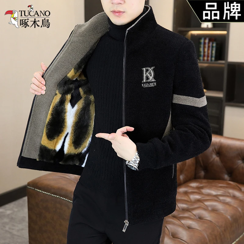 TUCANO/啄木鳥秋冬时尚毛呢外套男立领夹克潮流帅气休闲呢子大衣